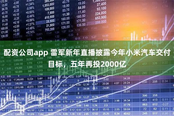 配资公司app 雷军新年直播披露今年小米汽车交付目标，五年再投2000亿