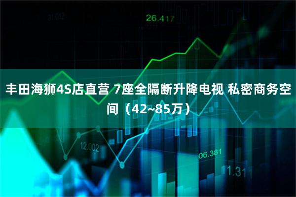 丰田海狮4S店直营 7座全隔断升降电视 私密商务空间（42~85万）